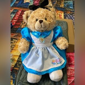 Build-A-Bear Alice Teddy in Blue and White Dress